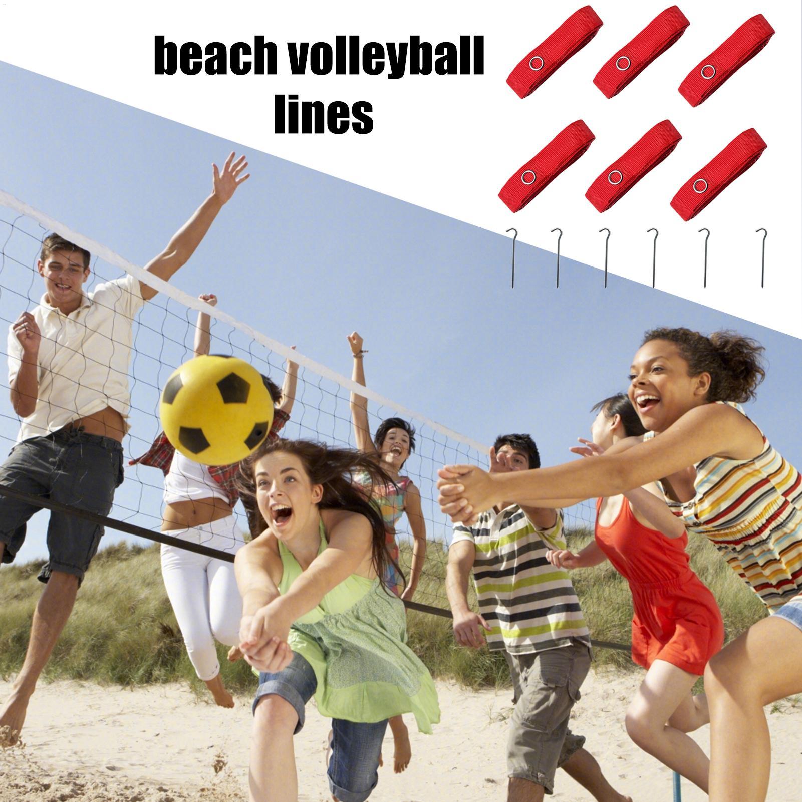 6 шт. портативных красных лини – обзор и цена Sports Equipment Volleyball